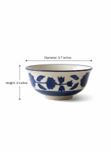 Midnight Bloom Hand-Painted Ceramic Dinner Set - 3 Pieces — view 4