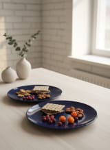 Midnight Blue Ceramic Snacks Plates - Set of 2 — view 2