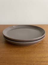 Brown Ridged-Rim Ceramic Snack Plates - Set of 2 — view 5