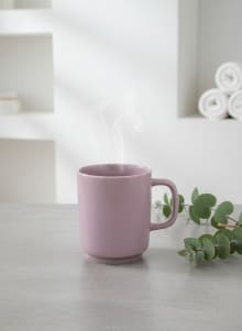 Minimalist Purple Ceramic Coffee Mug - Premium Handcrafted Tea Cup