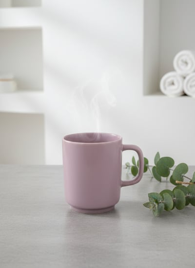 Minimalist Purple Ceramic Coffee Mug - Premium Handcrafted Tea Cup