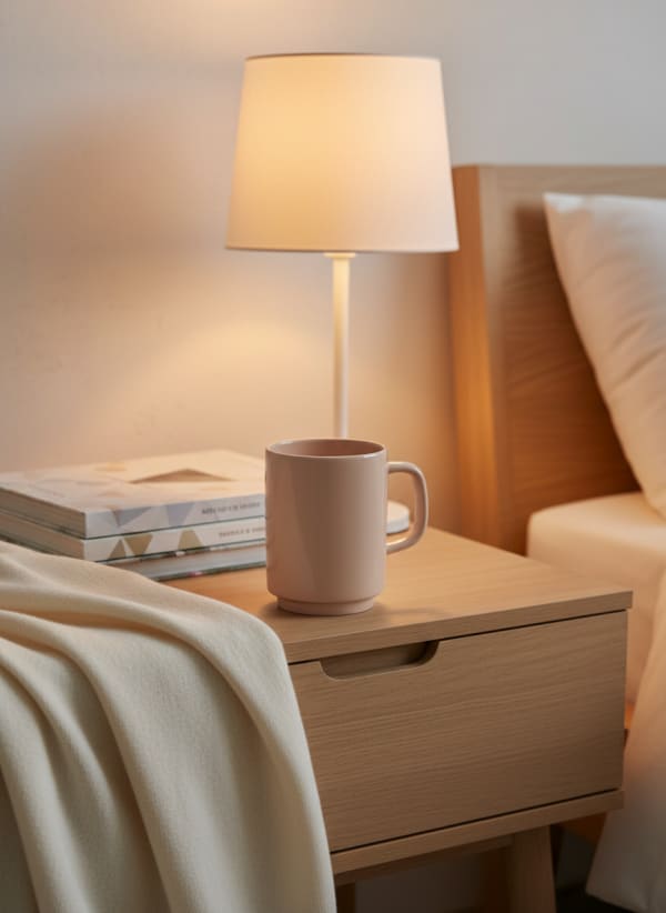 Blush Pink Minimalist Ceramic Coffee Tea Mug - 350ml — alternate view