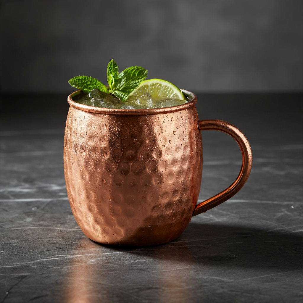 Handcrafted Hammered Pure Copper Moscow Mule Mug - 500ml — alternate view