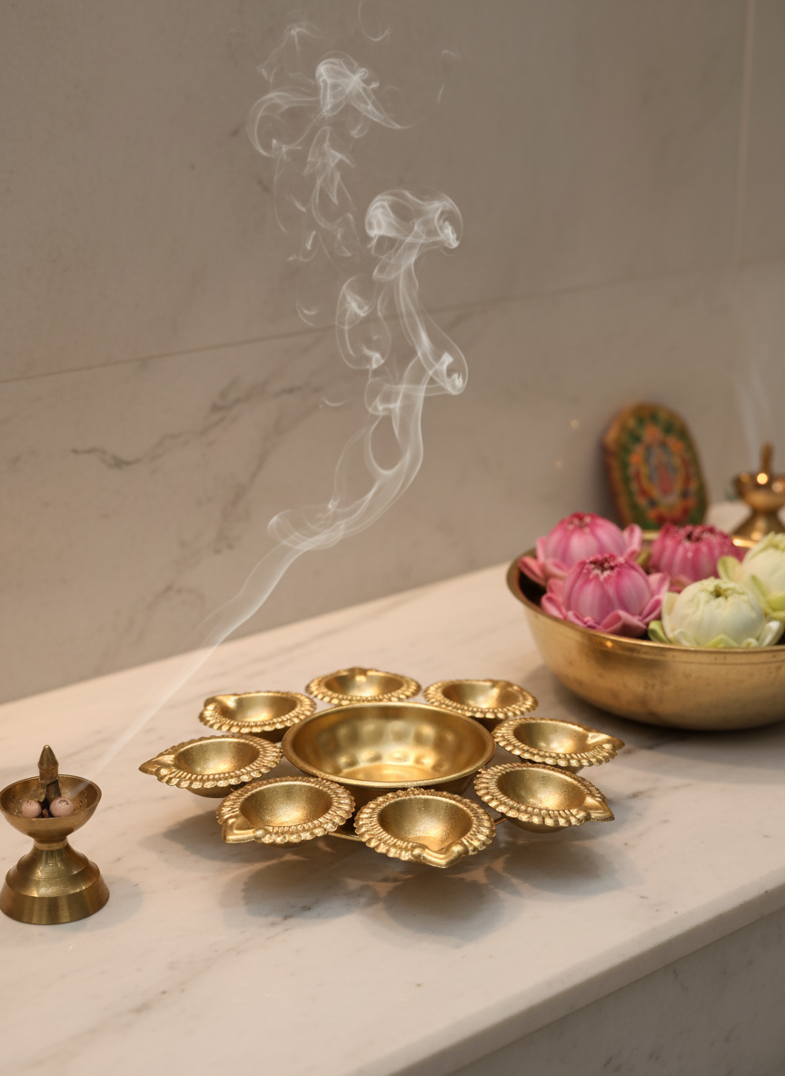 Small Pooja Mandir Ideas for Apartments (Space-Saving & Vastu-Friendly)