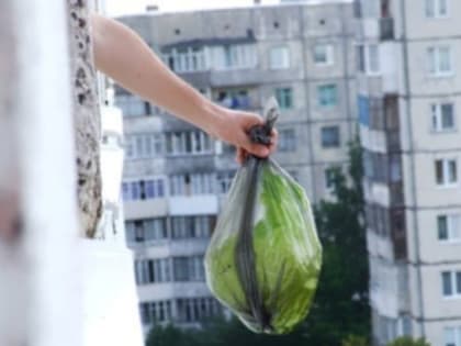 Ростовчанину упал на голову пакет с мусором