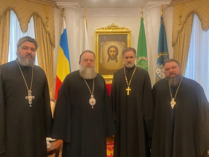 Состоялась встреча митрополита Ростовского и Новочеркасского Меркурия и руководителя Синодального отдела по взаимодействию с Вооруженными Силами и правоохранительными органами