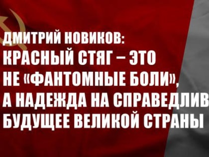 Дмитрий Новиков на заседании Государственной Думы: Красный стяг – это не «фантомные боли», а надежда на справедливое будущее великой страны