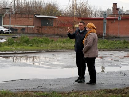 В Таганроге ликвидируют «вечную» лужу на улице Чехова