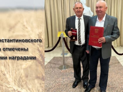 Труд аграриев Константиновского района отмечен областными наградами