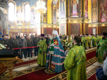 Казаки приняли участие в божественной литургии, посвящённой Входу Господня в Иерусалим (Вербное воскресенье)