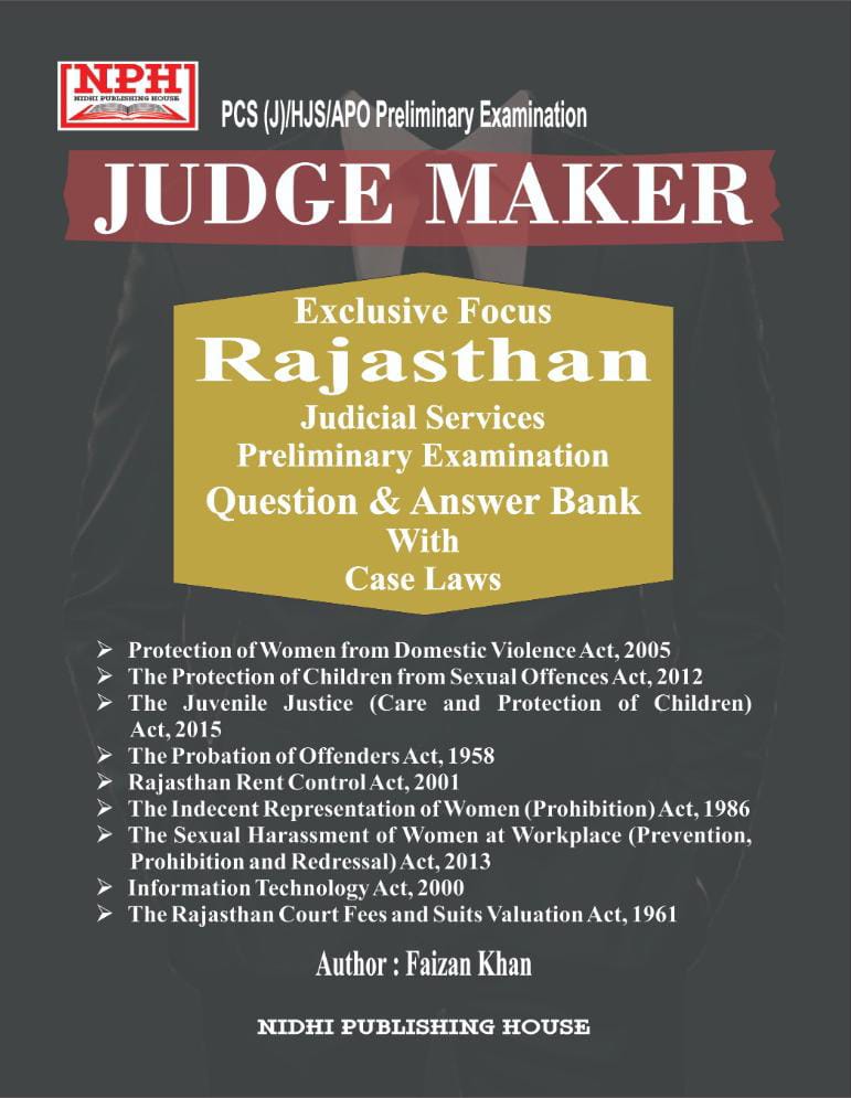 JUDGE MAKER Rajasthan Judicial Services Pre. Examination