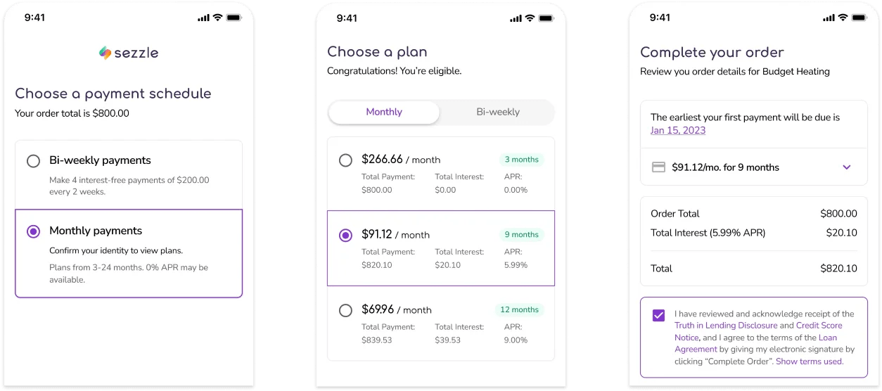 sezzle_app_screenshots sezzle_app_screenshots