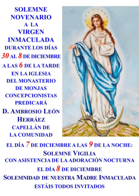 Imagen para Solemne Novenario a la Virgen Inmaculada