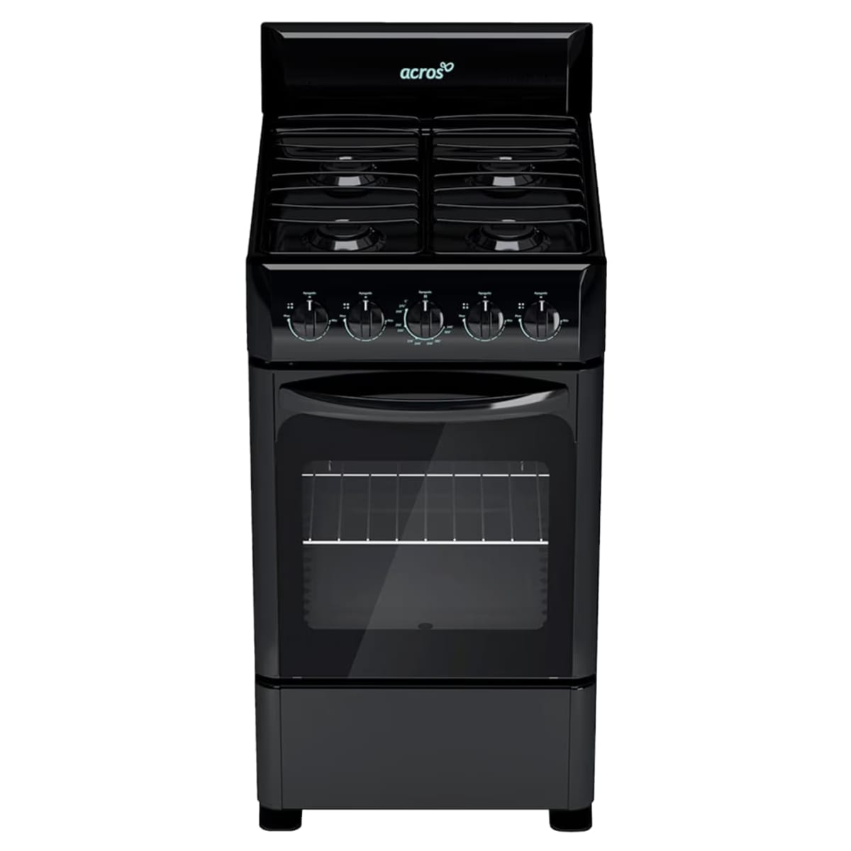 ESTUFA CON HORNO ACROS 20" NEGRA TOP NEGRO LNAW1001B00