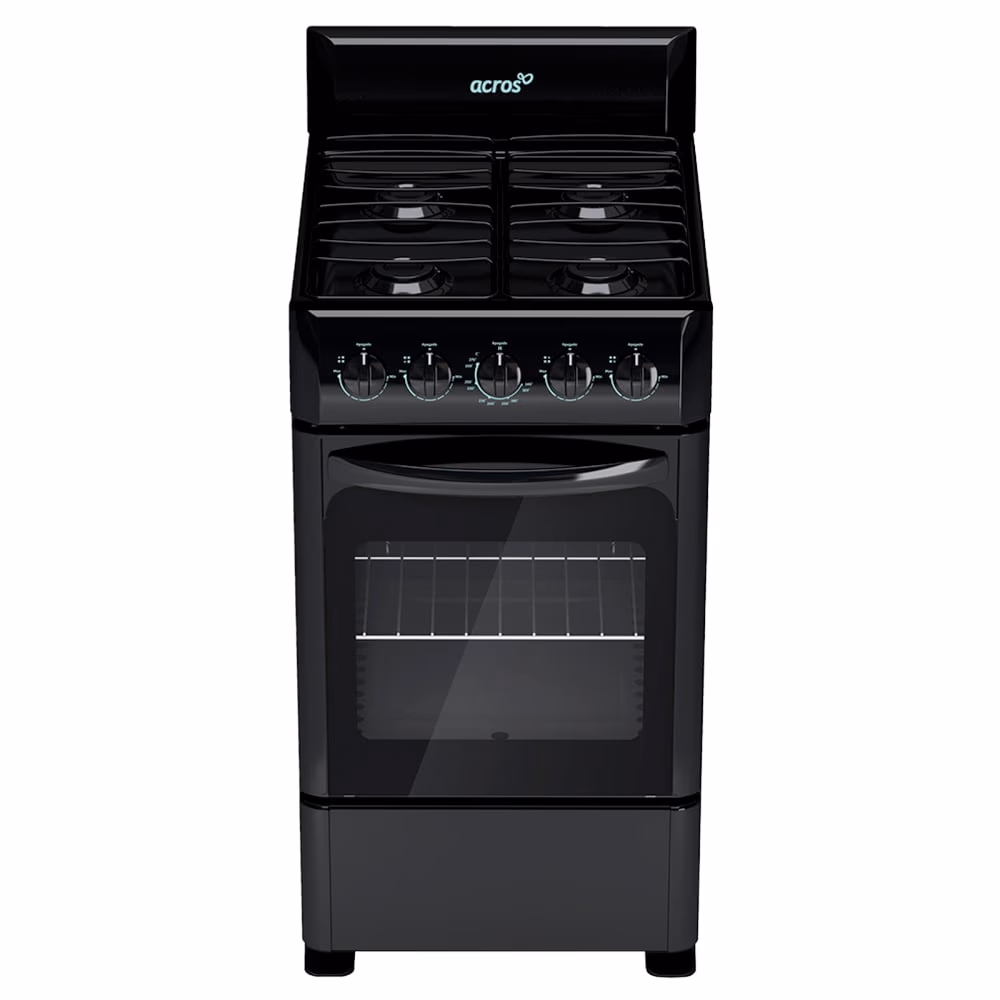 ESTUFA CON HORNO ACROS 20" NEGRA TOP NEGRO LNAW1001B00