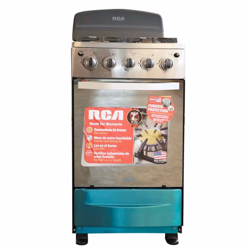 ESTUFA CON HORNO RCA 20" GRIS TOP INOXIDABLE RCCR24