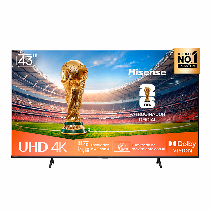 TELEVISOR HISENSE 43" SMART 4K-Ultra HD 43A6NV