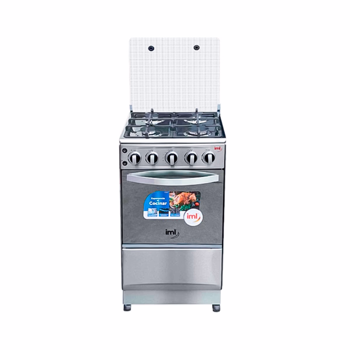 ESTUFA CON HORNO IML 20" CUERPO DE ACERO INOXIDABLE C-H4A