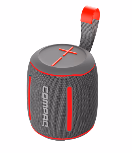 Bocina portatil COMPAQ 15 W, 1800 mAh, hasta 6 horas de reproducción, resistente al agua IPX6, BT5.3, USB-C, TWS CMQ15