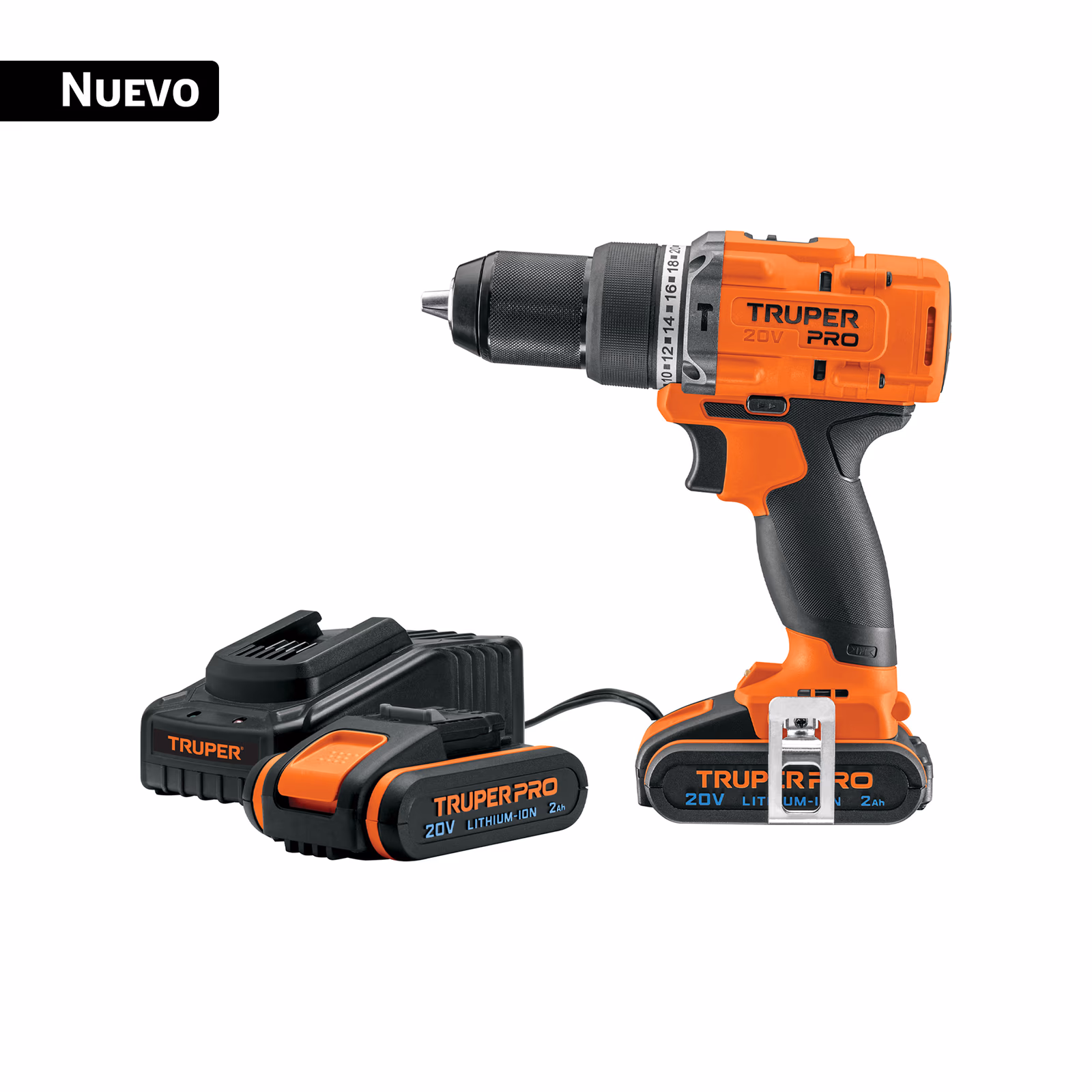 Rotomartillo/destornillador 1/2", 20V, 2 baterías 2Ah, PRO ROTI-20A3