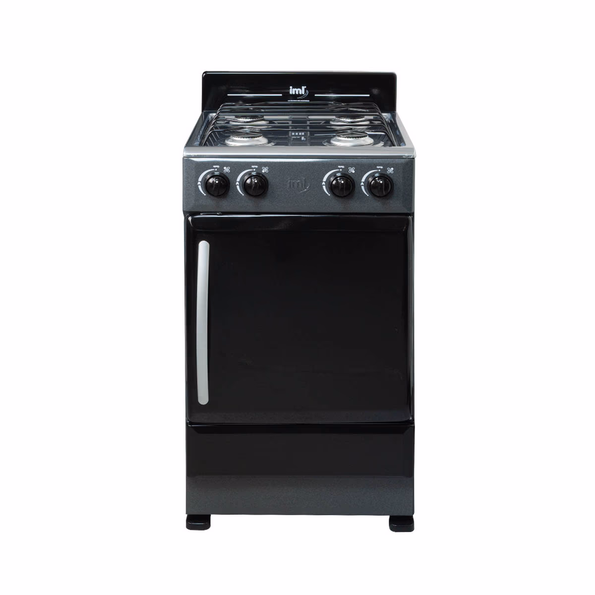 ESTUFA IML 4 HORNILLAS CON GABINETE GRIS TOP INOXIDABLE C-4GGN