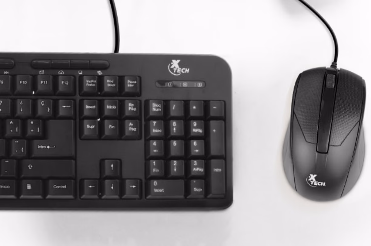 TECLADO Y MOUSE XTECH DUO COLOR NEGRO XTK-301S