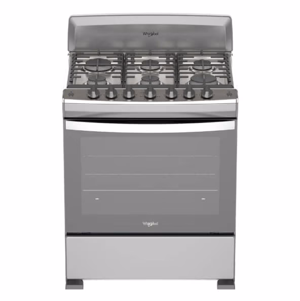 ESTUFA CON HORNO WHIRLPOOL DE 30" GRIS LWFR3000S00