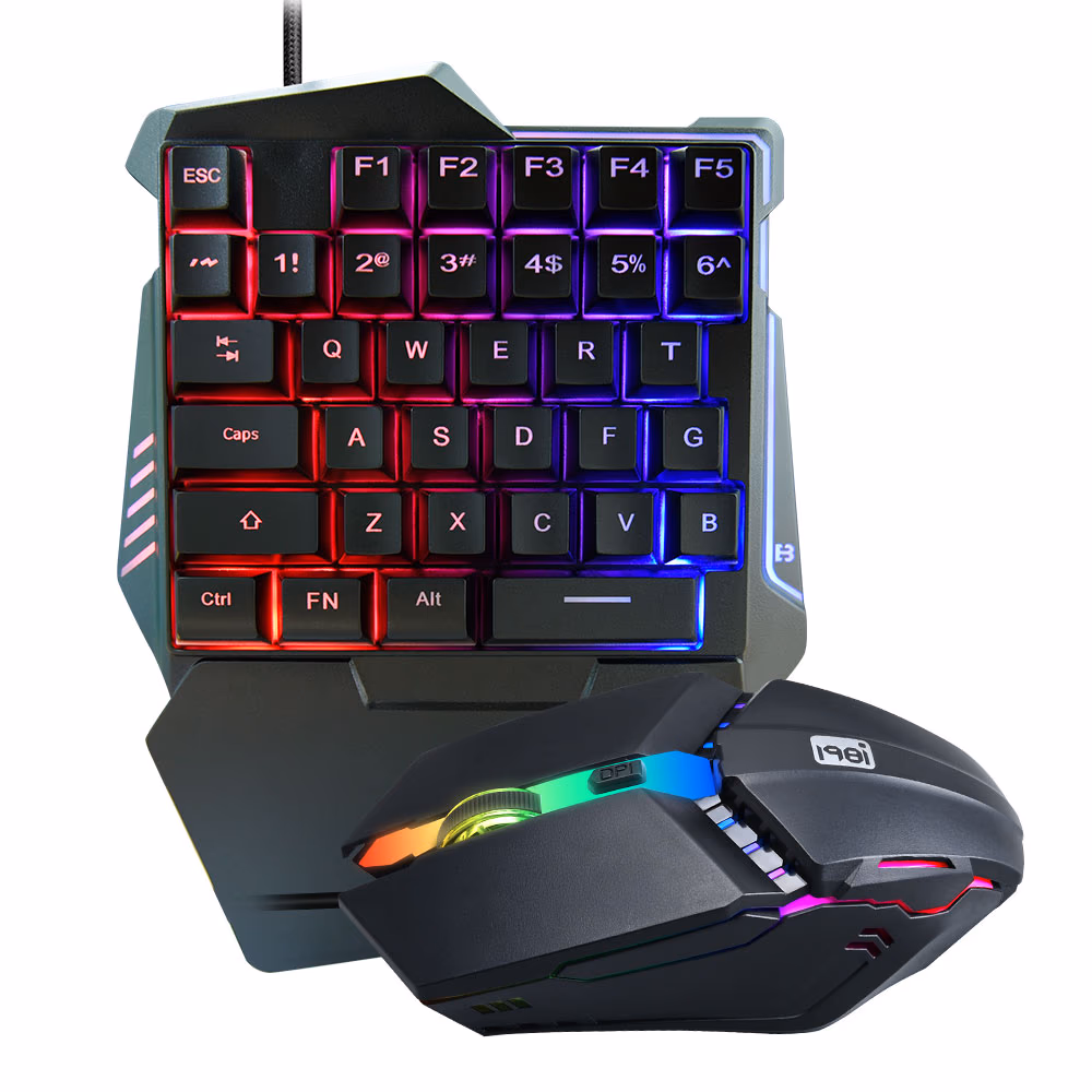 TECLADO UNA MANO Y MOUSE GAMER ALAMBRICO G506 198i G506