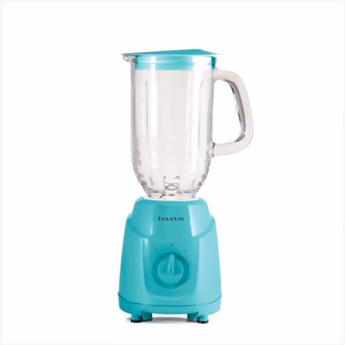 LICUADORA TAURUS CON VASO DE VIDRIO 2 VELOCIDADES MENINAGLASS CELESTE