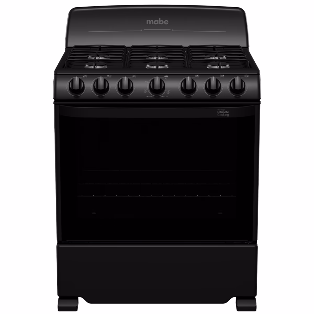 ESTUFA CON HORNO MABE 30" CON COPETE Y PARILLAS DE ALTA RESISTENCIA NEGRA EM7620BAPN2