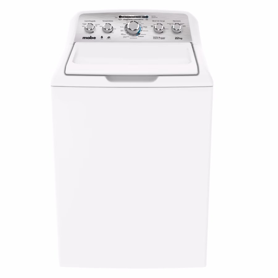 LAVADORA MABE DE 44 LIBRAS CON TECNOLOGÍA AQUA SAVER GREEN BLANCA LMA70214CBAB0