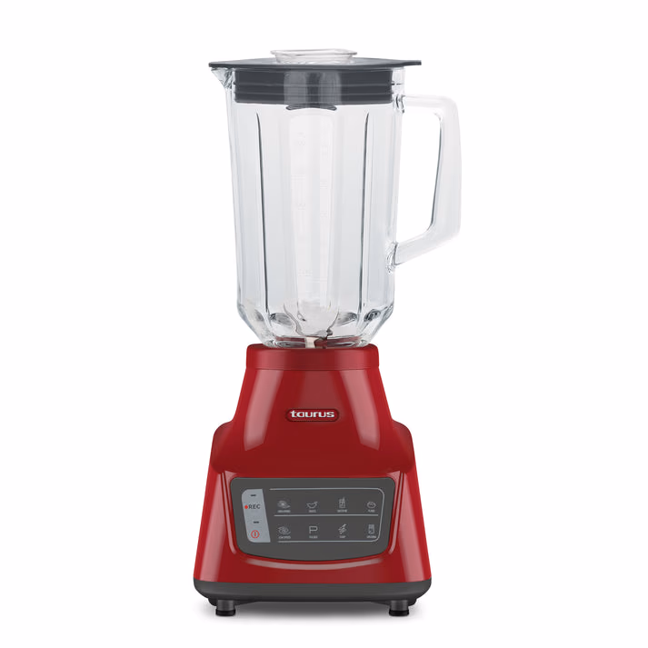 LICUADORA TAURUS CON VASO DE VIDRIO GRANDEUR TOUCH REC 9 FUNCIONES ROJO GRANDEURTOUCHREC