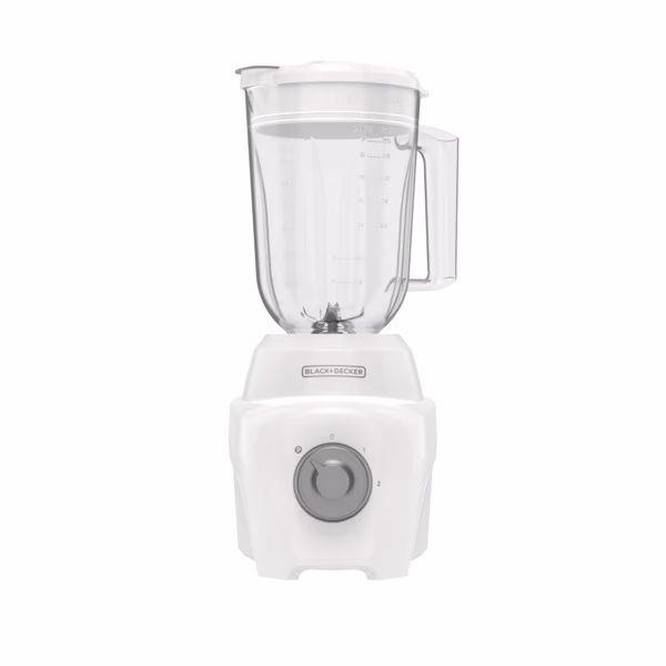 LICUADORA BLACK&DECKER 2 VEL. CONTROL DE PERILLA VASO PLASTICO BLANCA BL0877-0WDLA