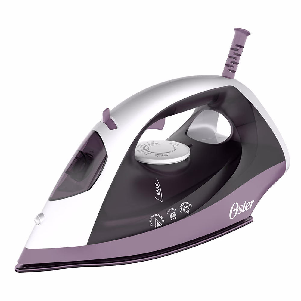 PLANCHA OSTER A VAPOR CON SUELA ANTIADHERENTE LILA GCSTBS6005