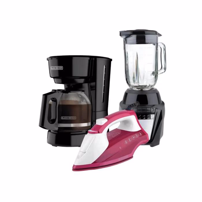 COMBO ESPECIAL BLACK&DECKER PLANCHA IR1850 + CAFETERA CM916B + LICUADORA BL0876-1BDLA CBBD1746