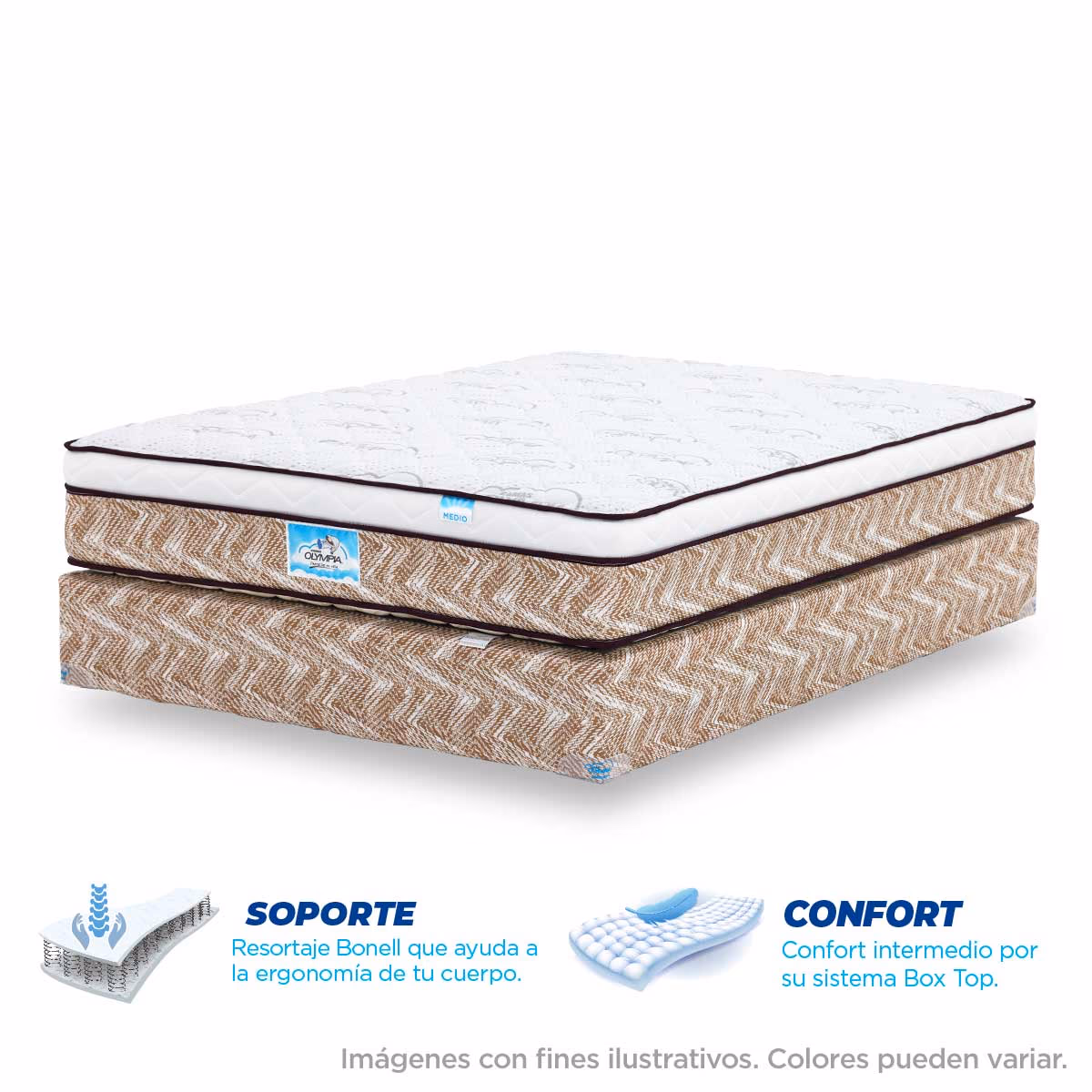CAMA OLYMPIA EDICIÓN CHAPINA MATRIMONIAL BOX TOP