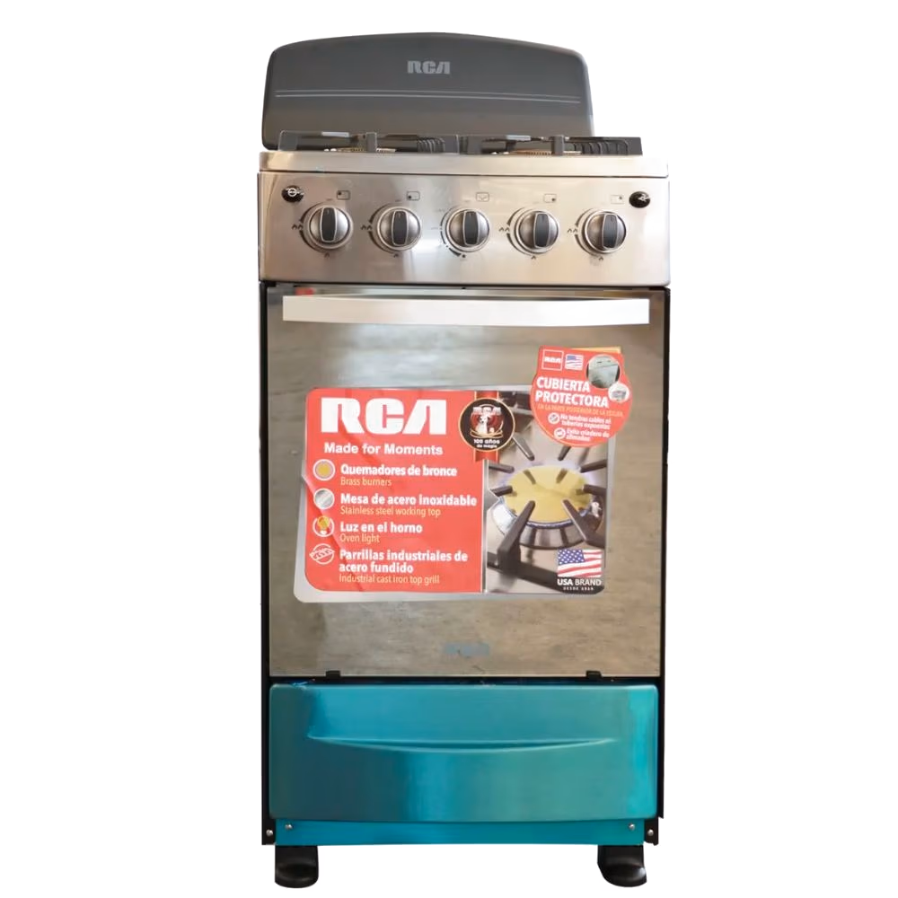 ESTUFA CON HORNO RCA 20" GRIS TOP INOXIDABLE RCCR24