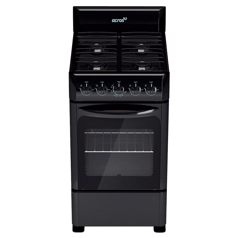 ESTUFA CON HORNO ACROS 20" NEGRA TOP NEGRO LNAW1001B00