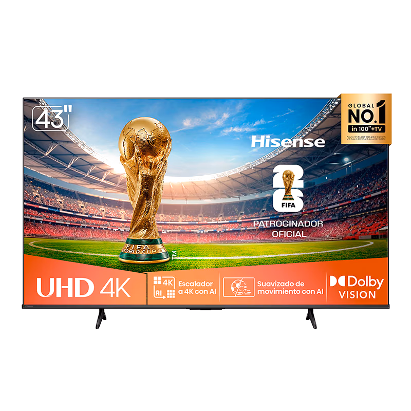 TELEVISOR HISENSE 43" SMART 4K-Ultra HD 43A6NV