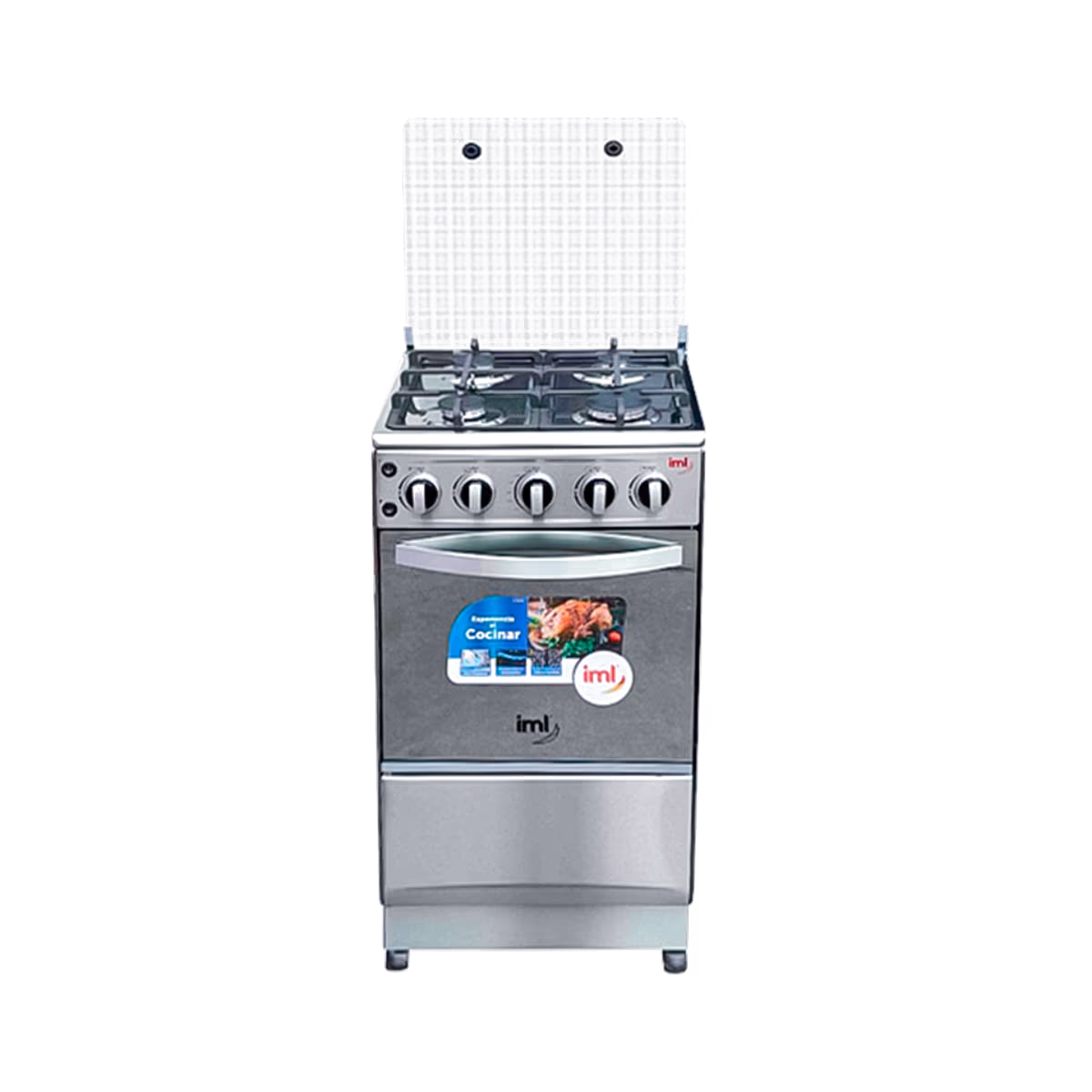 ESTUFA CON HORNO IML 20" CUERPO DE ACERO INOXIDABLE C-H4A