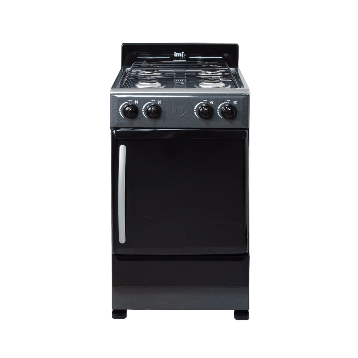 ESTUFA IML 4 HORNILLAS CON GABINETE GRIS TOP INOXIDABLE C-4GGN