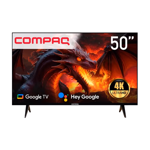 TELEVISOR COMPAQ 50’’ SMART UHD 4K GOOGLE QLG50EUHDK