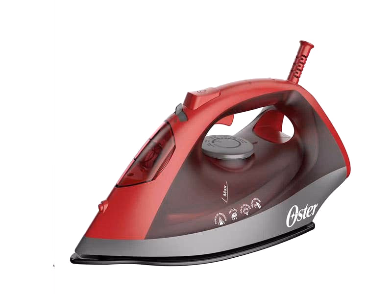 PLANCHA OSTER A VAPOR CON SUELA DE CERÁMICA ROJO GCSTBS6051-013