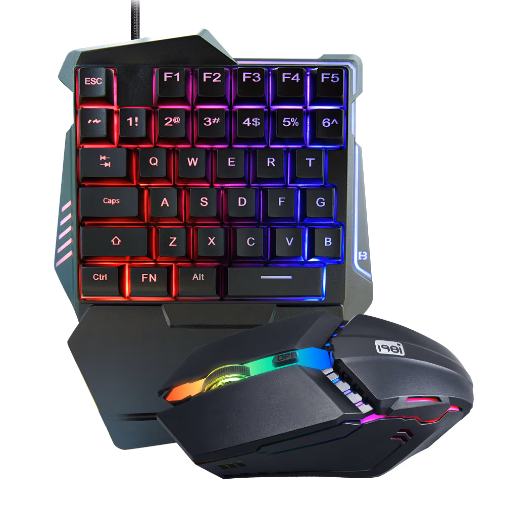 TECLADO UNA MANO Y MOUSE GAMER ALAMBRICO G506 198i G506