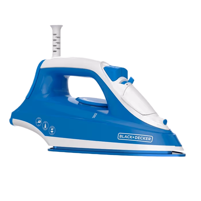PLANCHA A VAPOR BLACK&DECKER SUELA DE CERÁMICA AZUL IRBD350