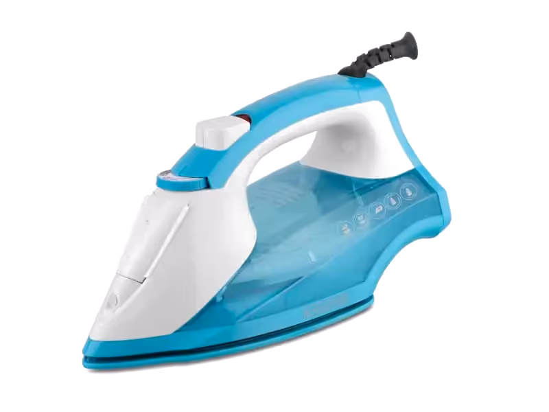 PLANCHA A VAPOR BLACK&DECKER TRUEGLIDE CON SUELA ANTIADHERENTE AZUL IR1851