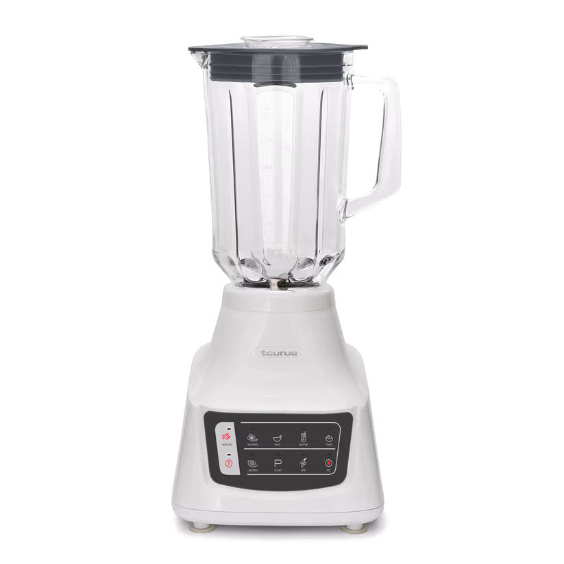 LICUADORA TAURUS CON VASO DE VIDRIO POTENZA COMFORT 9 FUNCIONES BLANCO POTENZACOMFORT 