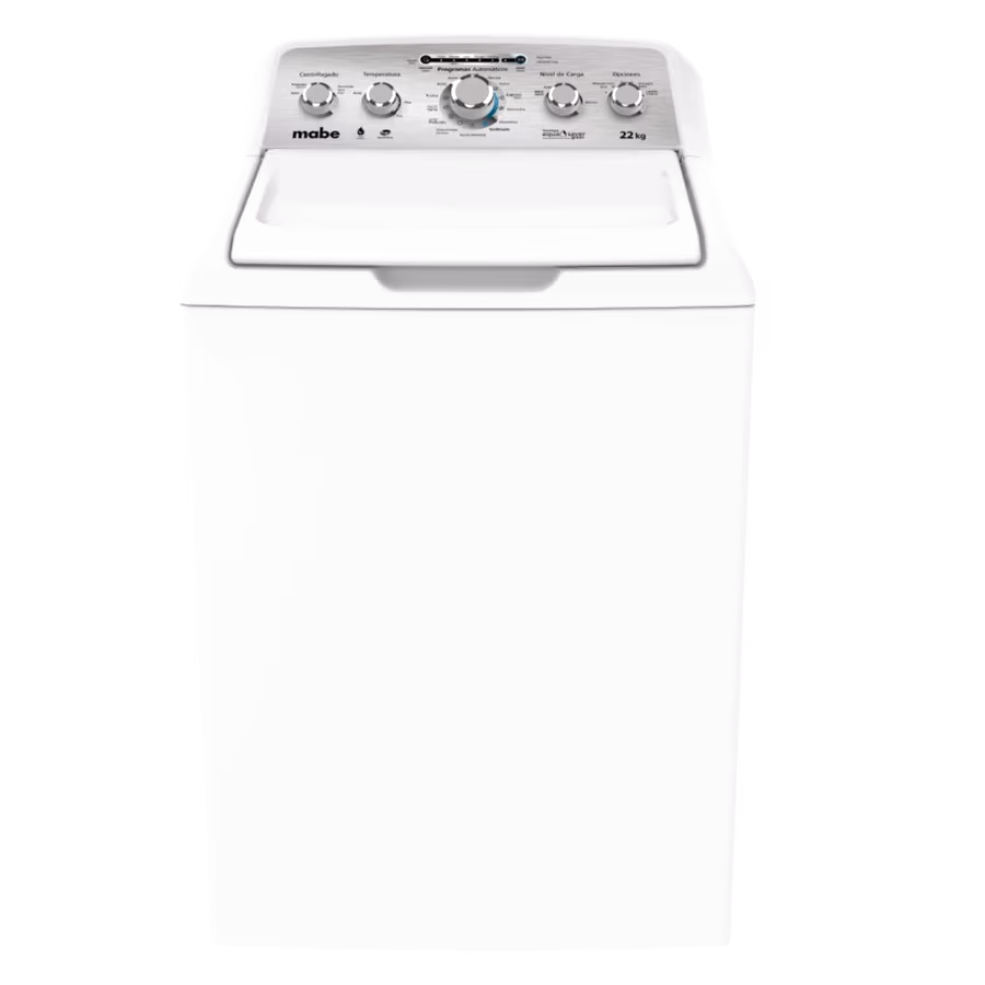 LAVADORA MABE DE 44 LIBRAS CON TECNOLOGÍA AQUA SAVER GREEN BLANCA LMA70214CBAB0