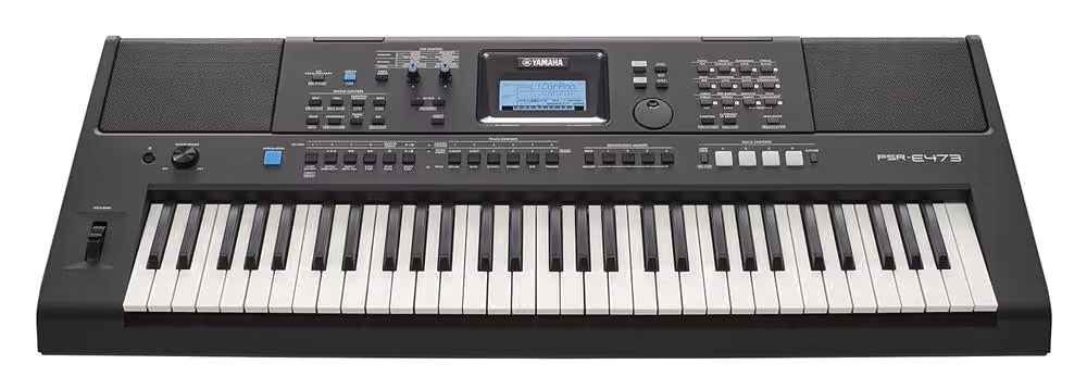 Teclado Yamaha PSR-E473, 61-Key Touch-Sensitive Advanced Portable Keyboard with Groove Creator, DJ Controls Quick Sampling (PSRE473)