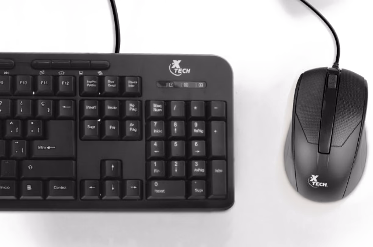 TECLADO Y MOUSE XTECH DUO COLOR NEGRO XTK-301S